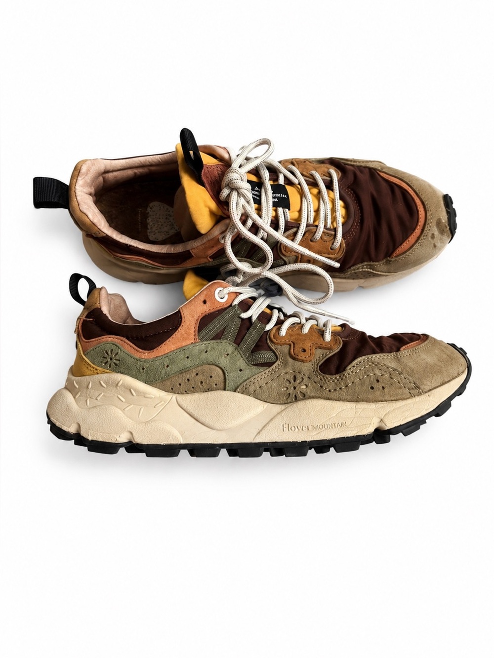 Flower Mountain Yamano Women’s Trail Sneakers in Brown 7.5